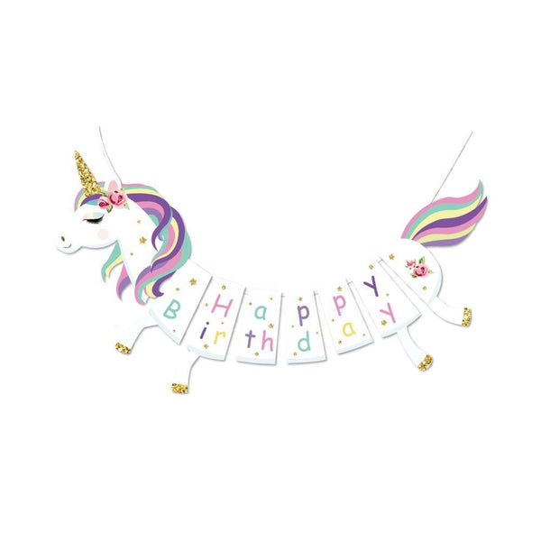 Happy Birthday Unicorn Theme Bunting